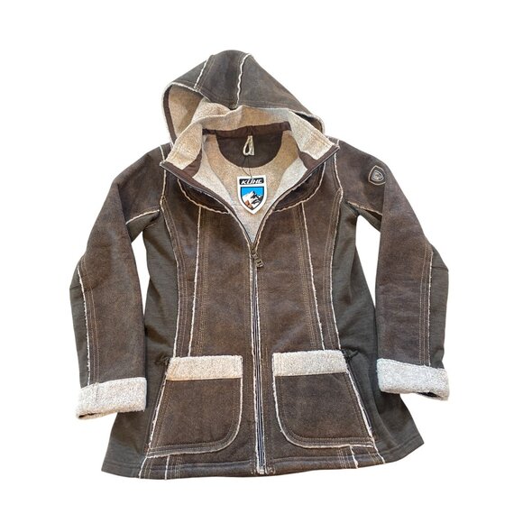 NWT Kuhl Dani Sherpa Lined Jacket Brown MSRP$299 Brown Women's Small - Picture 3 of 14